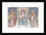 Madonna and Child, Angel Gabriel, Saint John the Baptist, Saint Ambrose, Saint Bernard by Italian School