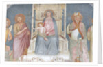 Madonna and Child, Angel Gabriel, Saint John the Baptist, Saint Ambrose, Saint Bernard by Italian School