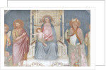 Madonna and Child, Angel Gabriel, Saint John the Baptist, Saint Ambrose, Saint Bernard by Italian School