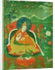 Thangka painting showing a Father of the Yellow Hat sect of Lamaism, Gelupga Lama, c.1700-1825 by School Tibetan