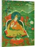 Thangka painting showing a Father of the Yellow Hat sect of Lamaism, Gelupga Lama, c.1700-1825 by School Tibetan