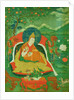 Thangka painting showing a Father of the Yellow Hat sect of Lamaism, Gelupga Lama, c.1700-1825 by School Tibetan