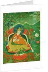 Thangka painting showing a Father of the Yellow Hat sect of Lamaism, Gelupga Lama, c.1700-1825 by School Tibetan