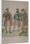 Triple portrait of John Chisholm, Colin Stewart Cameron and John Cameron, men of the Clan Chisholm and Clan Cameron. by Kenneth Macleay