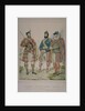 Triple portrait of John Chisholm, Colin Stewart Cameron and John Cameron, men of the Clan Chisholm and Clan Cameron. by Kenneth Macleay