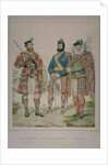 Triple portrait of John Chisholm, Colin Stewart Cameron and John Cameron, men of the Clan Chisholm and Clan Cameron. by Kenneth Macleay