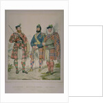 Triple portrait of John Chisholm, Colin Stewart Cameron and John Cameron, men of the Clan Chisholm and Clan Cameron. by Kenneth Macleay