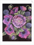 Anemones and thistles, 1998 by Margo Starkey