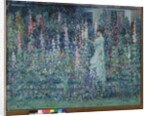 Hollyhocks by Frederick Carl Frieseke