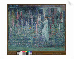 Hollyhocks by Frederick Carl Frieseke