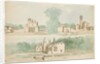 Three architectural sketches of villas by Charles Cromwell Ingham