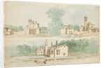 Three architectural sketches of villas by Charles Cromwell Ingham