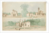 Three architectural sketches of villas by Charles Cromwell Ingham