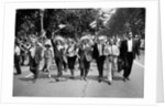 The March on Washington: Marchers Wearing Hats Carry Puerto Rican Flags Down Constitution Avenue, 29th August 1963 by Nat Herz