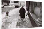 Lady Walking towards Canal Street on a Snowy Street, Untitled 39, c.1953-64 by Nat Herz