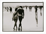 Couple Walking in the Water at Coney Island, New York City, Untitled 46, c.1953-64 by Nat Herz