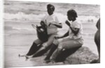 2 Women with Drinks Relaxing at the Ocean Edge, Untitled 13, c.1953-64 by Nat Herz