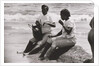 2 Women with Drinks Relaxing at the Ocean Edge, Untitled 13, c.1953-64 by Nat Herz