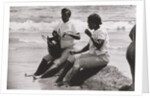2 Women with Drinks Relaxing at the Ocean Edge, Untitled 13, c.1953-64 by Nat Herz