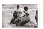2 Women with Drinks Relaxing at the Ocean Edge, Untitled 13, c.1953-64 by Nat Herz