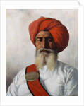 Ganda Singh, a Sikh chaprassee of Col Wilmer's topographical No.14 survey party, 1894 by Gertrude Ellen Burrard