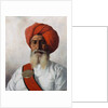 Ganda Singh, a Sikh chaprassee of Col Wilmer's topographical No.14 survey party, 1894 by Gertrude Ellen Burrard