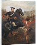 Lieutenant Frederick Robertson Aikman earning the Victoria Cross at Lucknow during the Indian Mutiny on 1st March 1858, c.1860 by Chevalier Louis-William Desanges