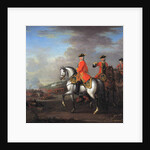 King George II at the Battle of Dettingen, with the Duke of Cumberland and Robert, 4th Earl of Holderness, 27th June 1743, c.1743 by John Wootton