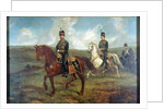 The Prince of Wales with Lieutenant Colonel Valentine Baker reviewing the 10th Hussars, Aldershot, 8th September 1871, c.1871 by Francis Grant