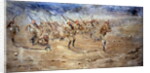 Return of the Fore and Aft, Gloucestershire Regiment advancing to the attack, India North West Frontier, 1897 by Edward Matthew Hale