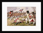 The Battle of Ramillies, The 16th Foot charging the French Infantry, 1900 by Richard Simkin