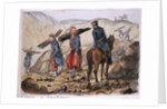 A ravine of Sebastopol after the explosion in the mamelon vert: a Zouave collects wood from the remains by George Cadogan