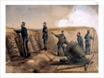 A 13-inch mortar of the Royal Artillery in action, 1855 by Lt. Henry James Alderson