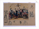 Scene in the Cafe du Commerce Valetta, 'Mourir pour la patrie', Malta, 1854 by Henry John Wilkinson