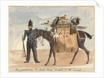 My packhorse, the black slave, loaded for the march, c.1854 by William Thomas Markham