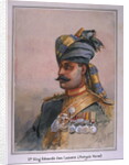 Head and Shoulders portrait of Risaldar, Durrani by Alfred Crowdy Lovett