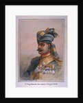 Head and Shoulders portrait of Risaldar, Durrani by Alfred Crowdy Lovett