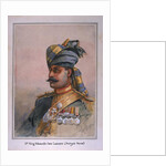 Head and Shoulders portrait of Risaldar, Durrani by Alfred Crowdy Lovett