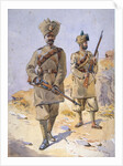 Soldiers of the 30th Punjabis, Awan and the 20th Duke of Cambridge's Own Infantry by Alfred Crowdy Lovett