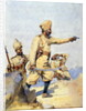 Soldiers of the 24th Punjabis Malikdin Khel and Subadar, Jay Sikh by Alfred Crowdy Lovett