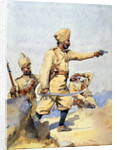 Soldiers of the 24th Punjabis Malikdin Khel and Subadar, Jay Sikh by Alfred Crowdy Lovett