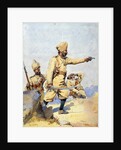 Soldiers of the 24th Punjabis Malikdin Khel and Subadar, Jay Sikh by Alfred Crowdy Lovett