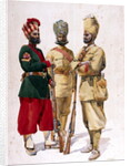 Soldiers of the 43rd Erinpura Regiment, the 44th Merwara Infantry and the 108th Infantry by Alfred Crowdy Lovett