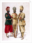 Soldiers of the 43rd Erinpura Regiment, the 44th Merwara Infantry and the 108th Infantry by Alfred Crowdy Lovett