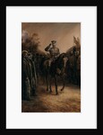 General Lord Kitchener saluting as he rides past Boer leaders who stand, doffing their hats, 1902 by Johann Nepomuk Schonberg