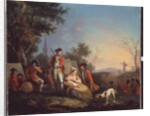 British infantrymen of a royal regiment in an encampment, 1760 circa by Unknown Artist