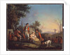 British infantrymen of a royal regiment in an encampment, 1760 circa by Unknown Artist