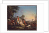 British infantrymen of a royal regiment in an encampment, 1760 circa by Unknown Artist