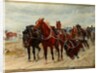 Patient Heroes, a Royal Horse Artillery Gun Team in action, 1882 circa by Lady Butler