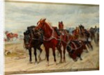 Patient Heroes, a Royal Horse Artillery Gun Team in action, 1882 circa by Lady Butler